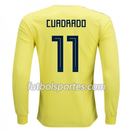 Camisetas Colombia Cuadrado 11 Primera Equipacion Mundial 2018 Manga Larga